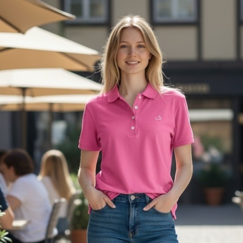 Clover by Bobby Jones Polo Shirt Womens Small Pink The Masters Golf Tournament